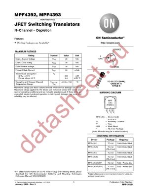 MPF4392G datasheet  